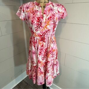Madison Mathews Short Sleeve Folly Mini Dress - Small